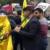 پرچم حزب‌الله علیه نتانیاهو در لندن+عکس