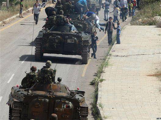  استقرار نیروهای ارتش سوریه در چند شهر  برای مقابله با تظاهرات ضد حکومتی  