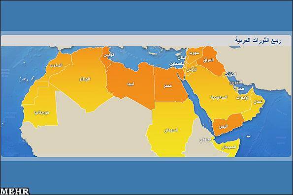 تغییر چهره بهار عربی در پایگاه الجزیره/ وضعیت لیبی، اردن و بحرین قرمز شد