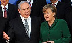 رايزني مركل و نتانياهو درباره تشكيل كشور فلسطين