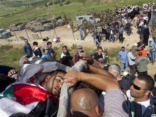 ۱۲ کشته و بیش از ۲۸۰ زخمی در آتش‌باری اسرائیل به معترضان فلسطینی‌ها در یوم‌النکبه