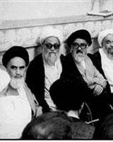 عکس تاریخی از امام خمینی و جمعی از علما