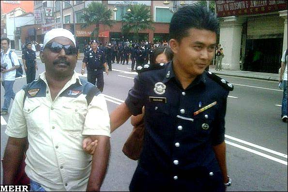 حمله پلیس مالزی به معترضین و دستگیری 540 تن
