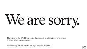 روپرت مرداک در یک آگهی از مردم بریتانیا عذرخواهی کرد