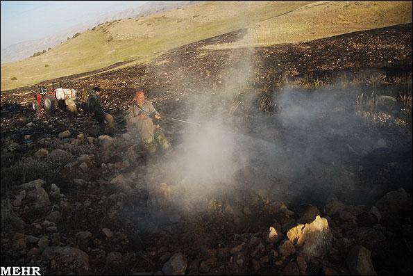 عکس خبری/ مهار آتش در پارک ملی گلستان