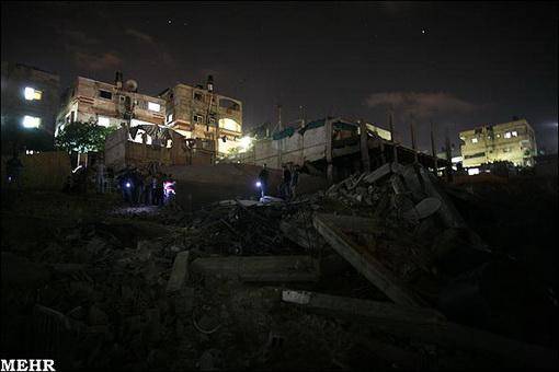 تصاویر/ بمباران هوایی اسرائیل در نوار غزه