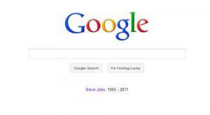 تغییر صفحه گوگل به یاد استیو جابز
