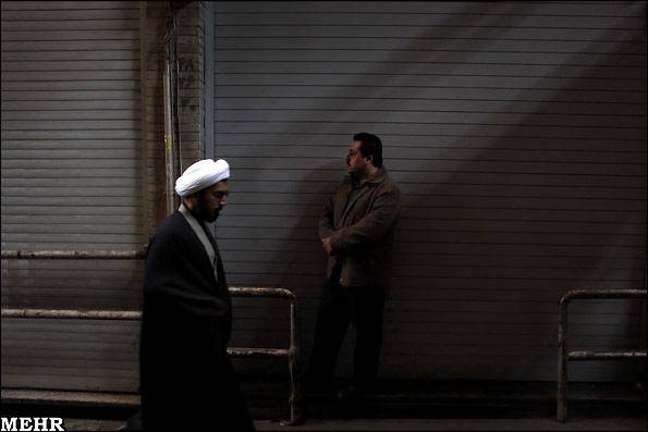 گزارش تصویری/ مراسم عزاداری اربعین حسینی در بازار تهران