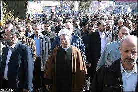 شعار علیه هاشمی رفسنجانی در راهپیمایی امروز