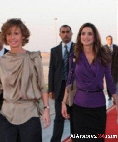 عکس/ پاسخ همسر اسد به زن پادشاه اردن