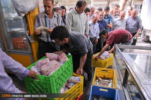گزارشی از صفوف طولانی فروش مرغ دولتی
