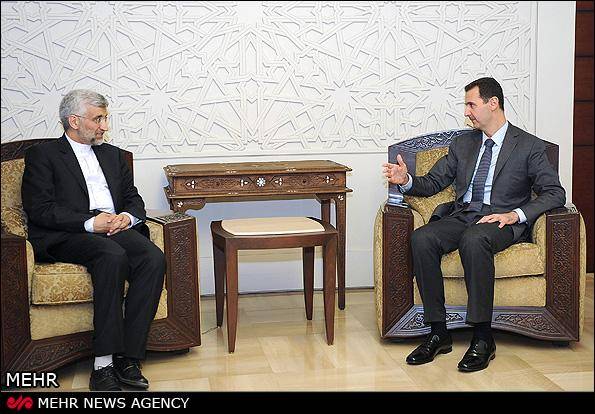عکس خبری/ دیدار دبیر شورای عالی امنیت ملی با رئیس جمهور سوریه