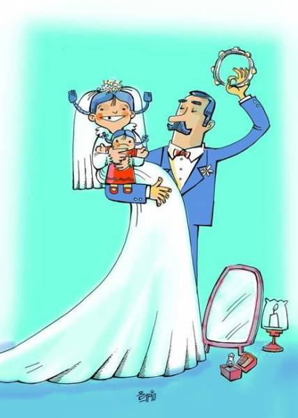 کاریکاتور/ ازدواج کودکان زیر 14 سال