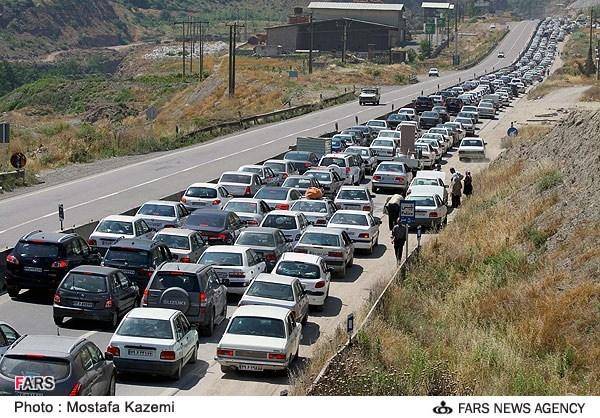 ترافیک سنگین در محور هراز (عکس)