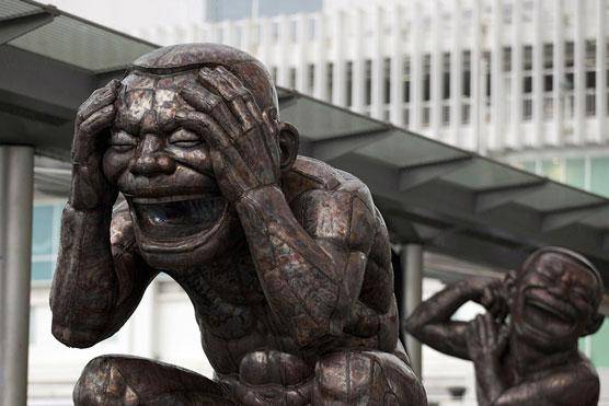 مجسمه‌های خنده در هنگ کنگ (عکس)