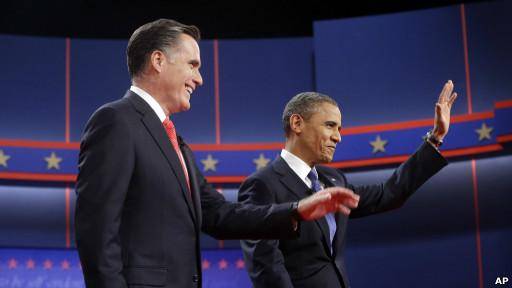 اولین مناظره انتخاباتی اوباما و رامنی(عکس)