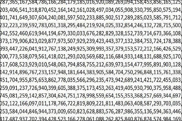 بزرگترین عدد اول دنیا با بیش از 17 میلیون رقم کشف شد