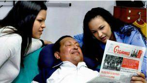 اولین تصاویر چاوز پس از جراحی سرطان در کوبا