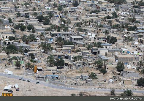 تصاویر هوایی از مناطق زلزله زده‌ی استان بوشهر