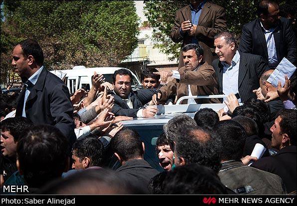تصاویر گویا از سفر احمدی نژاد به تبریز