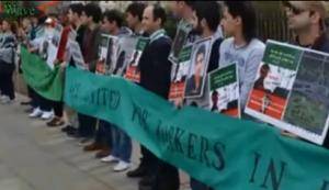 تجمع سبزهای بریتانیا در تظاهرات روز جهانی کارگر و اعلام همبستگی با کارگران ایران