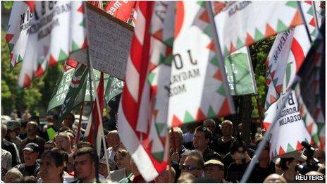 تظاهرات دست راستی‌ها در مجارستان علیه نشست کنگره جهانی یهودیان