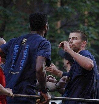 تصاویر:درگیری در جشن قهرمانی بارسلونا