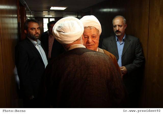 دیدار هاشمی رفسنجانی با روحانی (عکس)