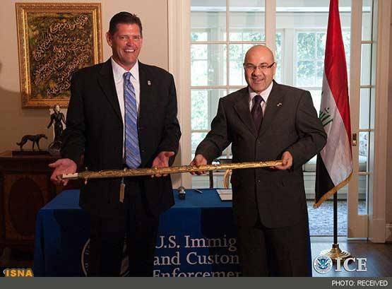 شمشیر صدام به عراق بازگردانده شد