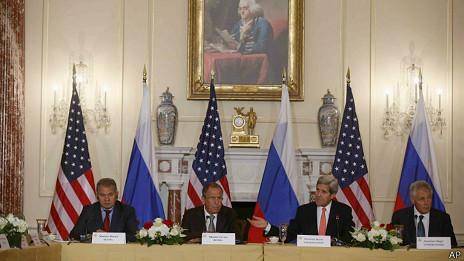 دیدار وزرای امور خارجه و دفاع آمریکا و روسیه در واشنگتن 