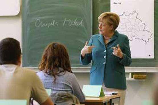 صدراعظم آلمان معلم شد
