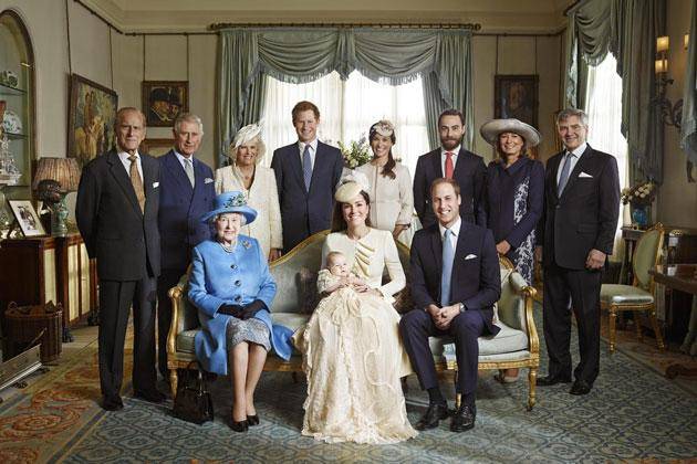 اولین عکس دسته جمعی با نوزاد سلطنتی بریتانیا