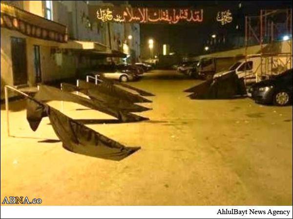 تصاویر/حملات آل خلیفه به نمادهای عاشورا