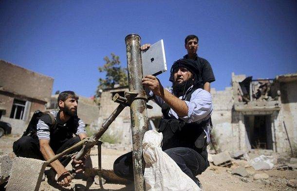 استفاده ارتش آزاد سوریه از آی‌پد برای شلیک خمپاره! (تصویر)