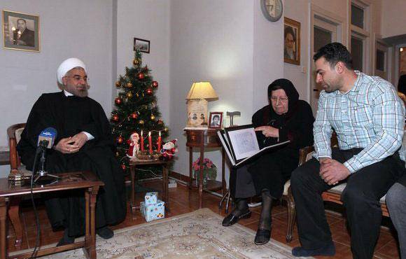 دیدار روحانی با خانواده شهدا و جانباز مسیحی (+عکس)