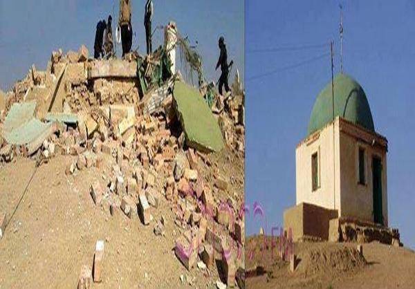 داعش بارگاه شیخ نامس را تخریب کرد