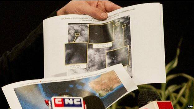 هواپیمای ناپدید شده: تصاویر ماهواره‌ای از '۱۲۰ شیء شناور' در اقیانوس هندگزارش ویژه: ناپدید شدن هواپیمای مالزیایی<dc:title />          