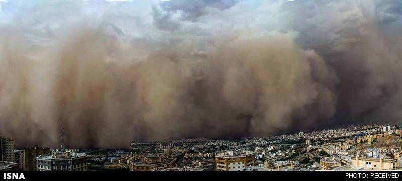 عکسی پانورامایی از طوفان تهران