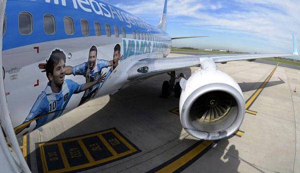 عکس/هواپیمای اختصاصی تیم‌ ملی آرژانتین