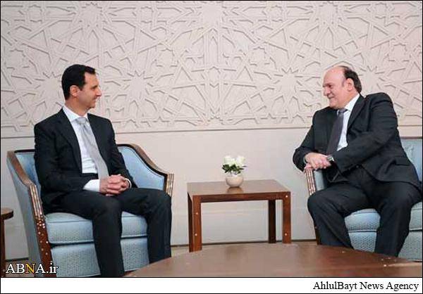 دیدار اسد با رقبای انتخاباتی خود/تصاویر