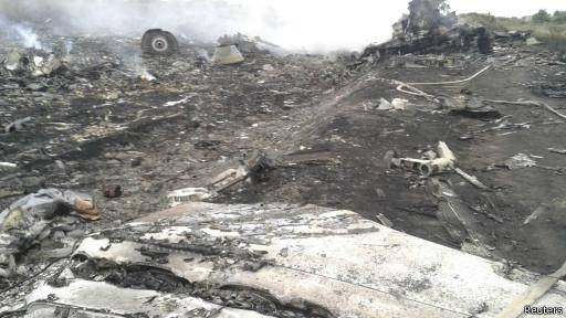 هواپیمای مالزی در اوکراین سقوط کرد