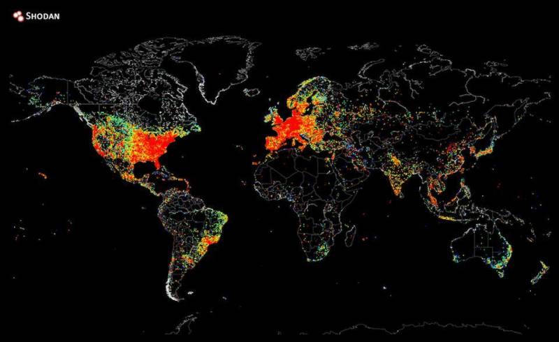 نقشه ترافیک اینترنتی کره زمین/ عکس