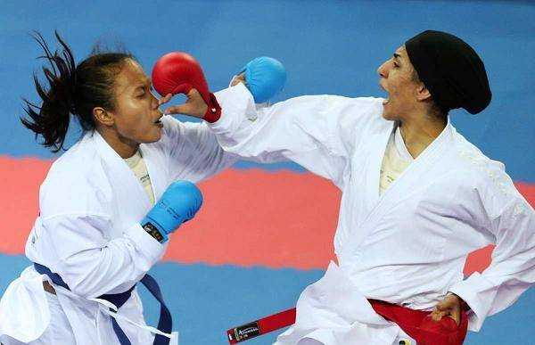 فیلم مسابقه فینال کاراته حمیده عباسعلی دختر طلایی ایران