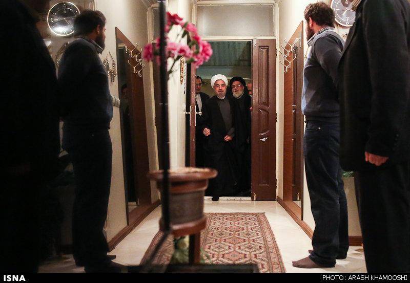 دیدار روحانی با خانواده شهید پاسدار/تصاویر
