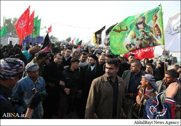 پذیرایی عمار حکیم از زائران اربعین/تصاویر