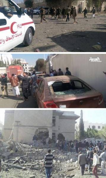 انفجار مقابل منزل سفیر ایران در یمن (عکس)