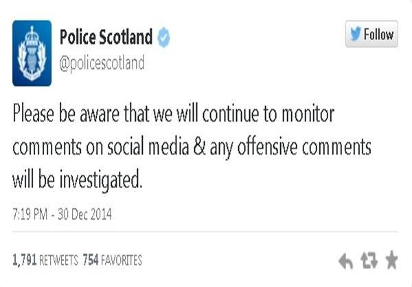 پلیس اسکاتلند: مؤدب باشید!/عکس