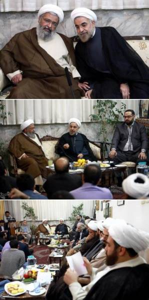 تصاویر دیدار حسن روحانی با روحانی محکوم به اعدام