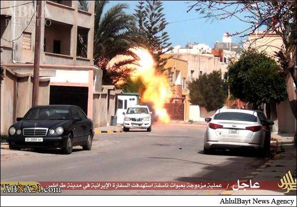 تصاویر داعش ازلحظه انفجارمنزل سفیرایران