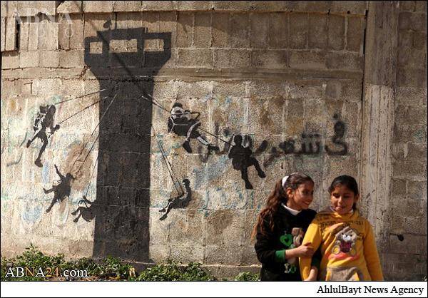 بنکسی به غزه رفت/تصاویر